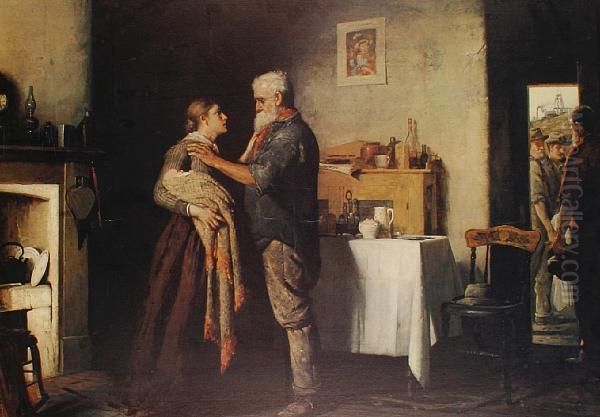 Breaking The News Oil Painting by John Campbell Longstaff