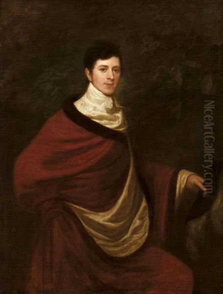 Portrait Of Sir William Fowle Middleton, 2nd Bt. (1786-1860) Oil Painting by James Lonsdale