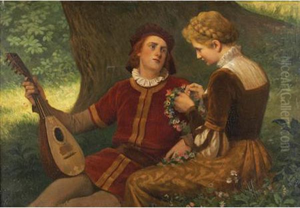 Afternoon Serenade Oil Painting by Antonio Lonza