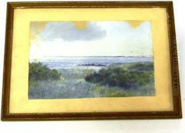 Landscape With Bay Oil Painting by Charles Russell Loomis