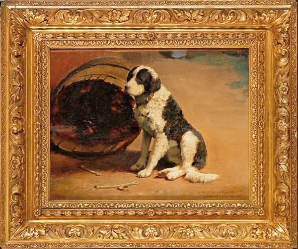 Chien Saint-bernard Oil Painting by Chester Loomis