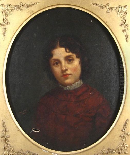 Portrait Of A Young Lady Oil Painting by Henry Augustus Loop