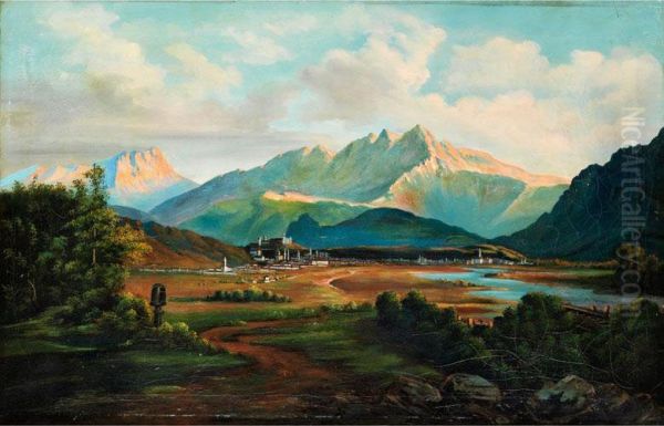 Blick Auf Salzburg Oil Painting by Friedrich Loos