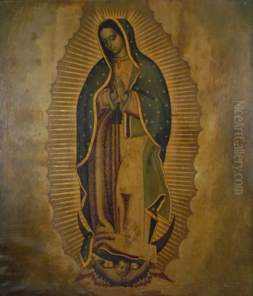 Virgen De Guadalupe. Oil Painting by Andres Jose Lopez