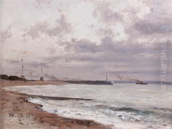 Vue Du Havre Oil Painting by Gabriel Loppe