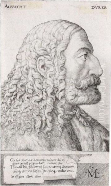 Albrecht Durer Im Alter Von 56 Jahren Oil Painting by Melchior Lorick Lorch