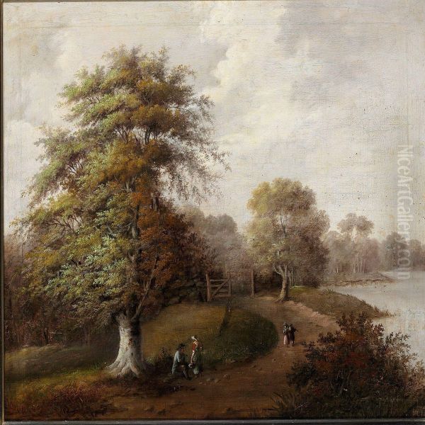 Ermelundssletten Oil Painting by Christian August Lorentzen