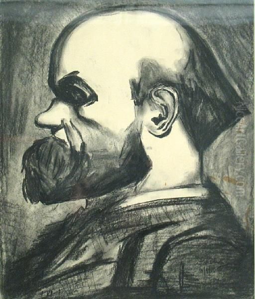 Portrait Of Paul Verlaine Oil Painting by Richard Lorenz