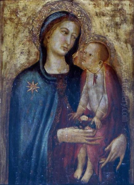 Madonna And Child Oil Painting by Pietro Lorenzetti