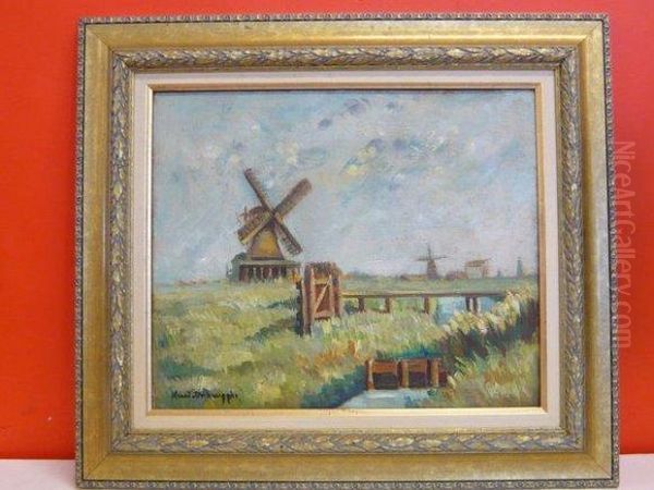 Zaandam Hollande Oil Painting by Henry Lot