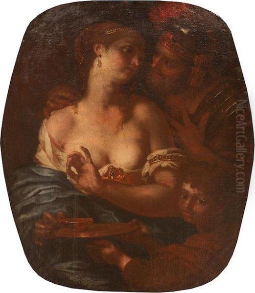 Mars, Venus Et Cupidon Oil Painting by Johann Karl Loth