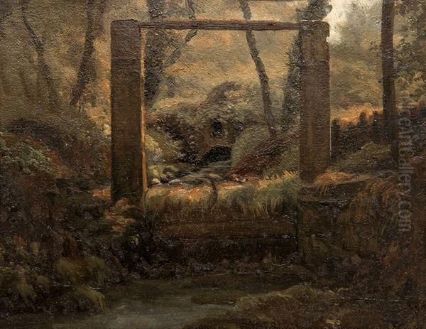 Le Lavoir Oil Painting by Emile Loubon