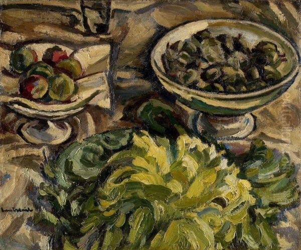 Nature Morte Aux Fruits Oil Painting by Maurice Albert Loutreuil