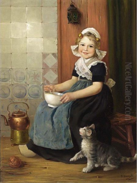 The Little Beggar Oil Painting by Edmond Louyot