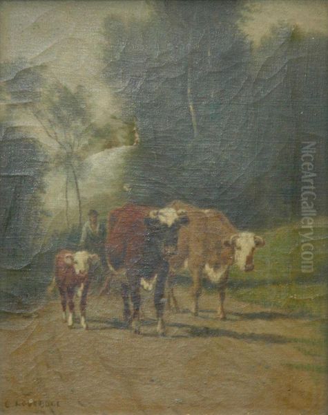 Cows Oil Painting by Clinton Loveridge