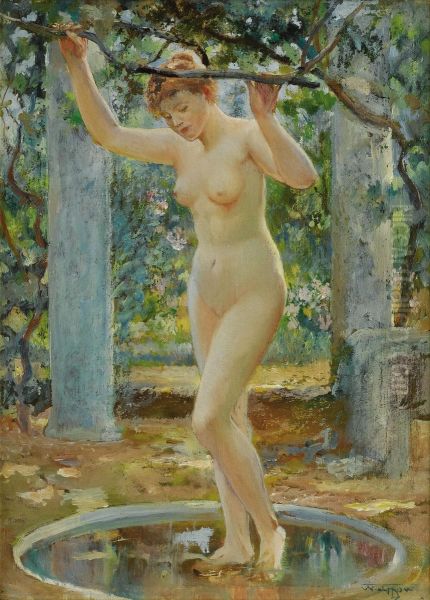 An Arcadian Nude Oil Painting by Will Hicock Low