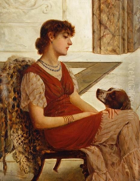 'the Favourite'; Oil Painting by Charles Frederick Lowcock