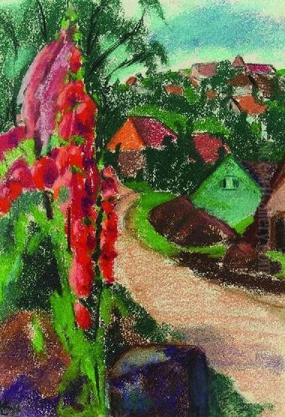 Sommer Im Dorf Oil Painting by Kathe Lowenthal