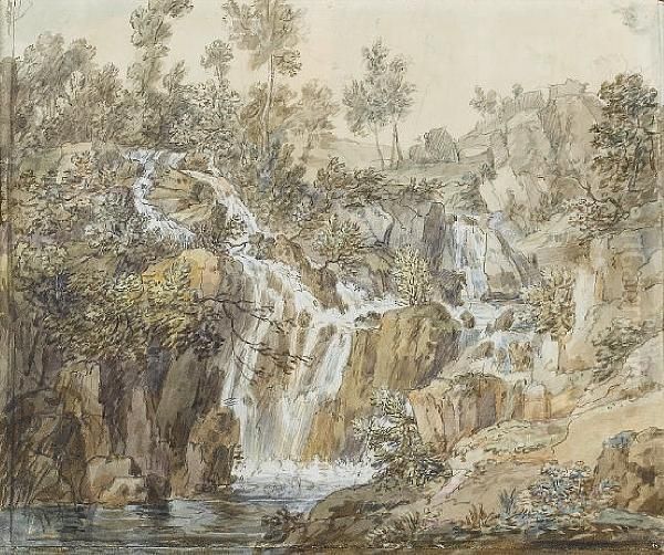 The Waterfall Oil Painting by Mary, Lady Lowther