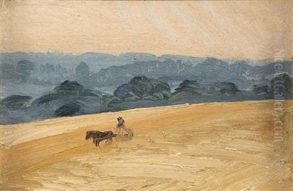 Haymaking Oil Painting by Lowes Dalbiac Luard