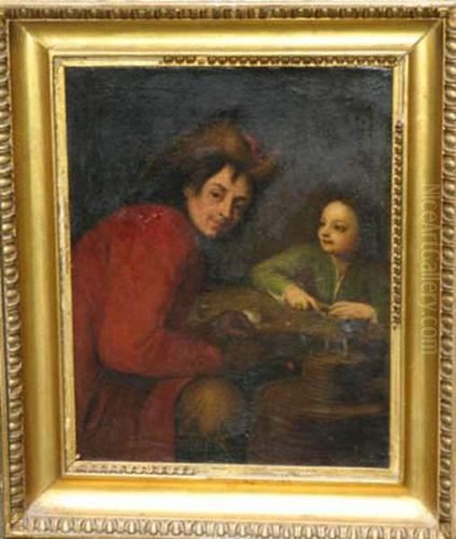 Portrait Of A Men With Aboy Oil Painting by Christoffel Lubieniecki