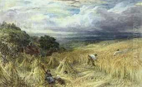 Harvest Day Oil Painting by George Lucas