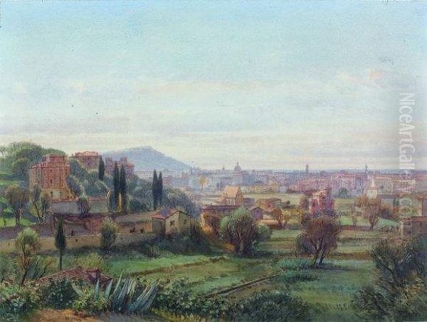 Paysage Des Environs De Nice Oil Painting by Jean Lucas