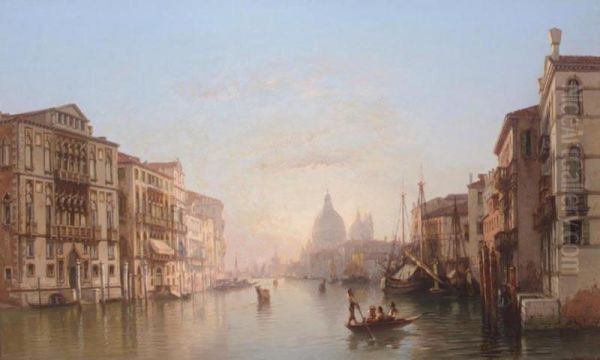 Le Grand Canal, Venise Oil Painting by Jean Lucas