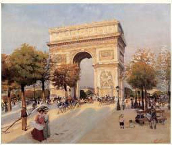 L'arc De Triomphe Oil Painting by Jean Lucas