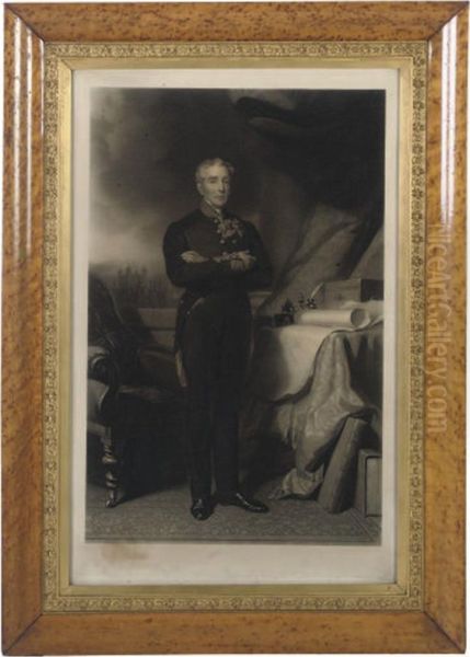 Portrait Of The Duke Of Wellington (1769-1852) Oil Painting by John Lucas