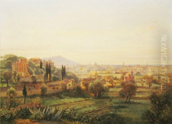 Ville D'italie Oil Painting by S.J. Lucas