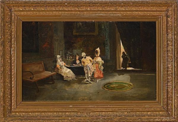 Escena De Interior Oil Painting by Eugenio Lucas Villamil