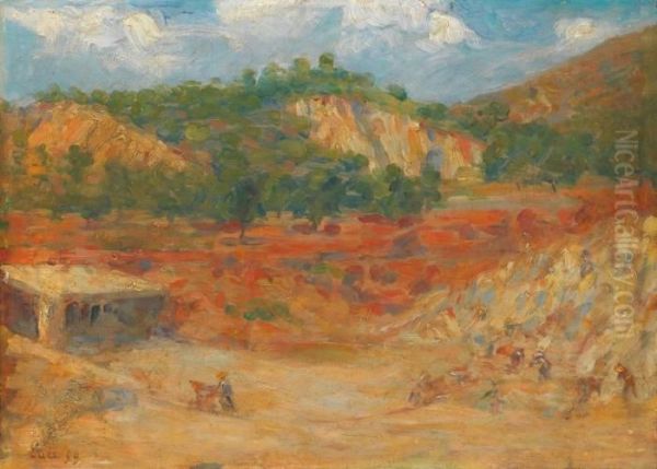 La Carriere Oil Painting by Maximilien Luce