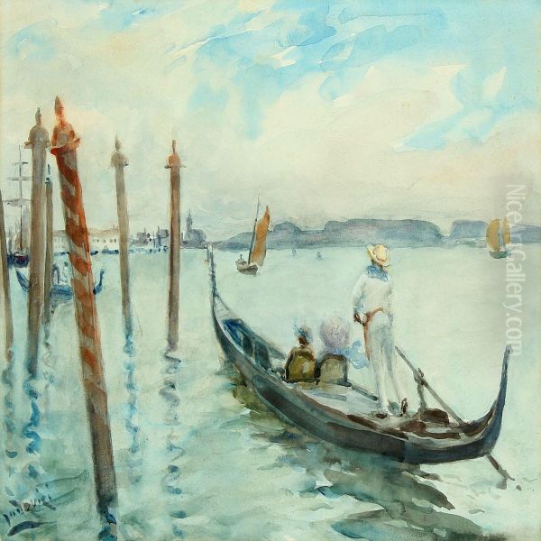 The Grand Canal, Venice Oil Painting by Albert Ludovici