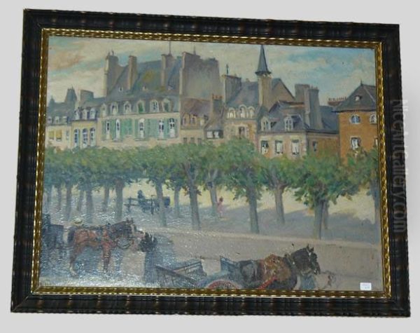 Vue De Bruges Oil Painting by Albert Ludovici