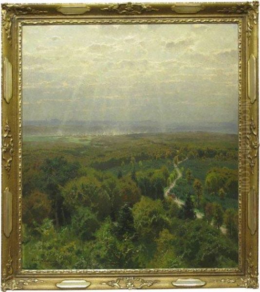 Landschaft Bei Goppingen Oil Painting by Carl Julius Ludwig