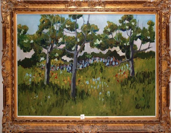 Spring Time Oil Painting by Alfons Luger