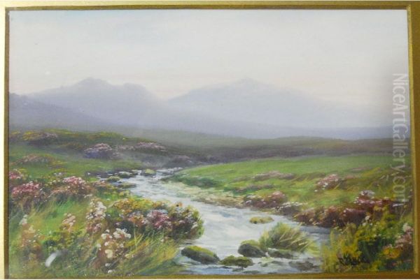 Scottish Landscape With Tumblingriver by Robert James Lugg