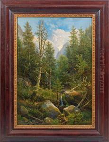 Grosehochalpenlandschaft Oil Painting by Emil Lugo