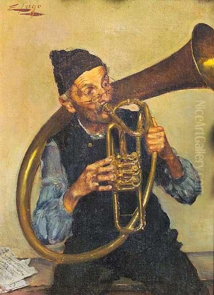 Musico Oil Painting by Emil Lugo