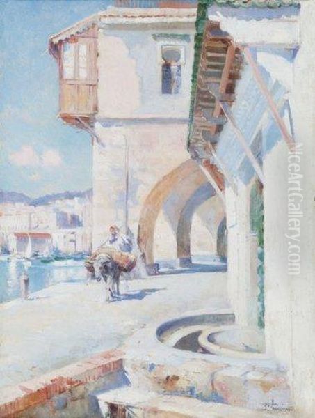 Le Port D'alger Oil Painting by Ferdinand Jean Luigini