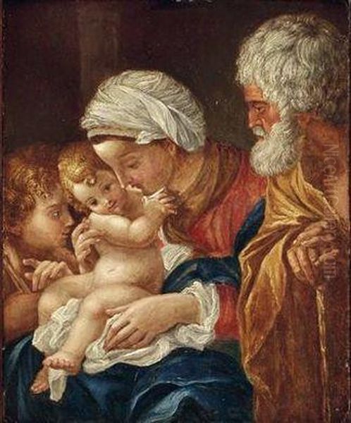 Die Hl. Familie Mit Dem Jesusknaben Oil Painting by Bernardino Luini