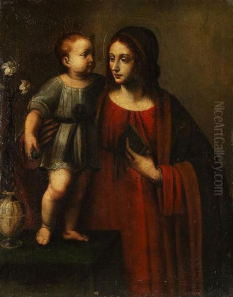 Madonna Mit Kind Oil Painting by Bernardino Luini