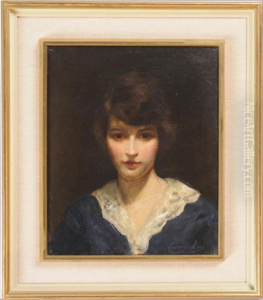 Portrait Of A Young Woman Oil Painting by George Luks