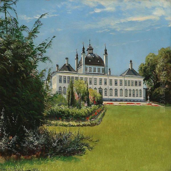 Summer Day At Fredensborg Palace, Denmark Oil Painting by Carl Ove Julian Lund