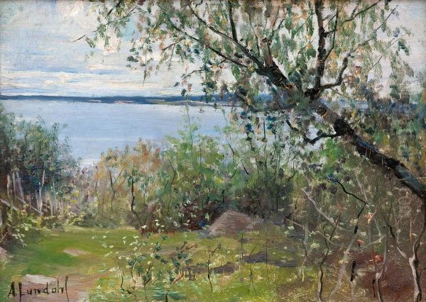 Viewfrom Hame Oil Painting by Amelia H. Lundahl