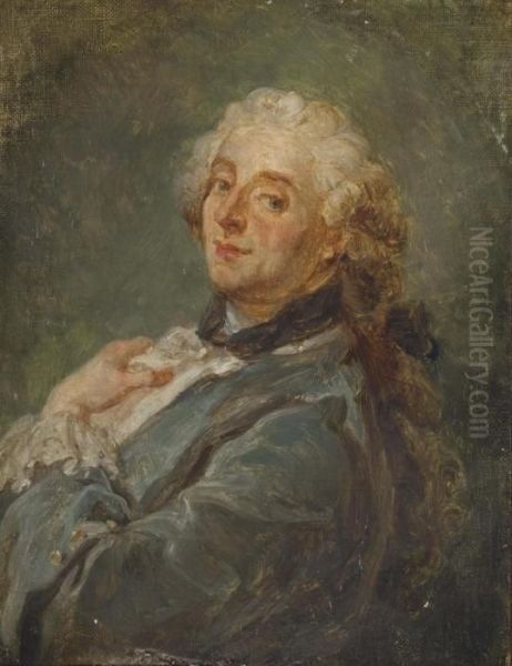 Portrait Du Peintre Francois Boucher Oil Painting by Gustaf Lundberg