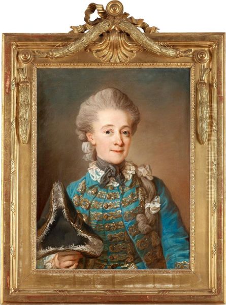 Baroness Ulrica Fredrika Cedercreutz(1730-1784) Oil Painting by Gustaf Lundberg