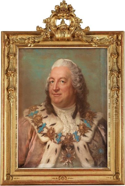 Count Mattias Von Hermansson (1716-1789) Oil Painting by Gustaf Lundberg