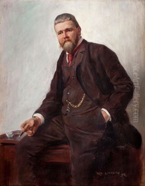 Portrait Of A Gentleman Oil Painting by Robert Lundberg